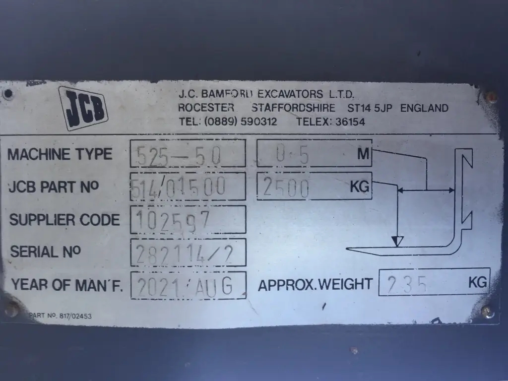 JCB Pallet tines